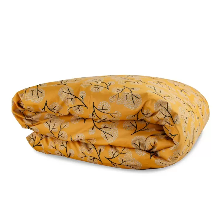 Комплект постельного белья из сатина с принтом "Сибирский цветок" из коллекции russian north, 150х200 см