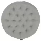 Подушка на стул круглая из стираного льна серого цвета из коллекции essential, 40х40x4 см