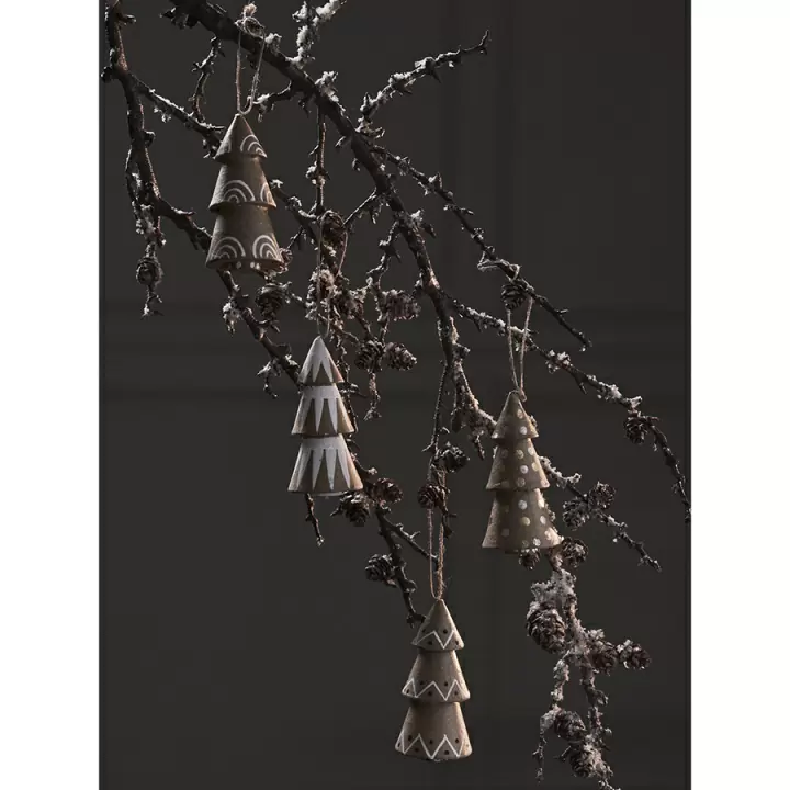Набор елочных украшений из папье-маше zero waste из коллекции new year essential