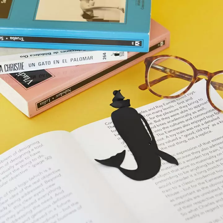 Закладка для книг Balvi Moby Dick, черная