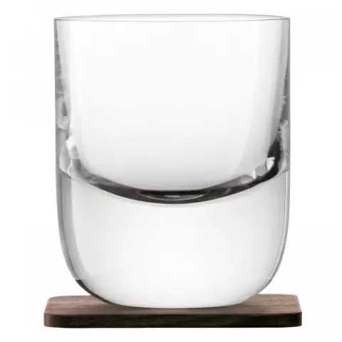 Набор стаканов с деревянными подставками LSA International Renfrew Whisky, 2 шт