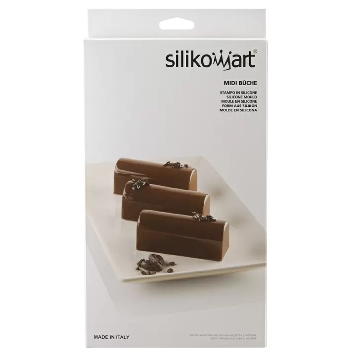 Форма Silikomart для приготовления пирожных и конфет Midi Buche силиконовая