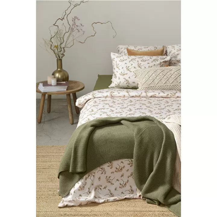 Комплект постельного белья из сатина с принтом "Степное цветение" из коллекции prairie, 150х200 см