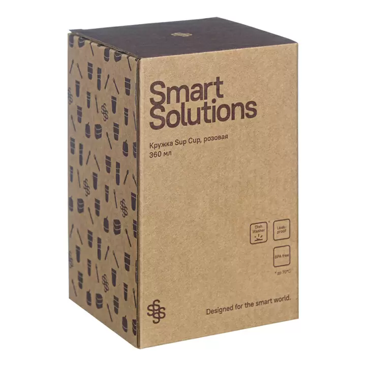 Кружка Smart Solutions Sup Cup, 360 мл, розовая