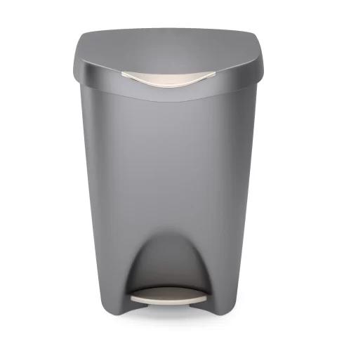 Мусорный бак Umbra Brim 50 л, серый/никель