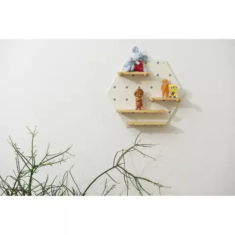 Полка настенная шестиугольная shely, D50 см, белая
