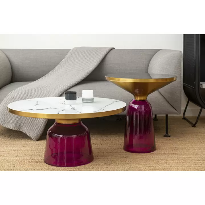 Столик кофейный odd, D50 см, черный/фиолетовый