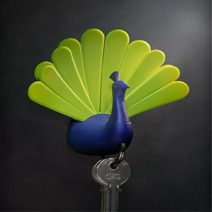 Ключница QUALY Peacock, синяя/зеленая