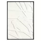 Панно декоративное с эффектом 3d minimalism, 70х100 см, белый\бежевый