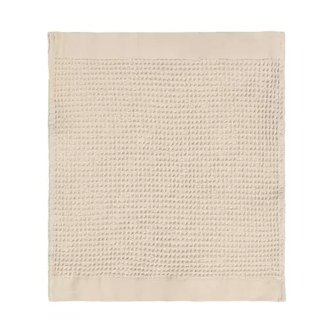 Полотенце для лица из умягченной вафли кремового цвета из коллекции essential, 30x30 см