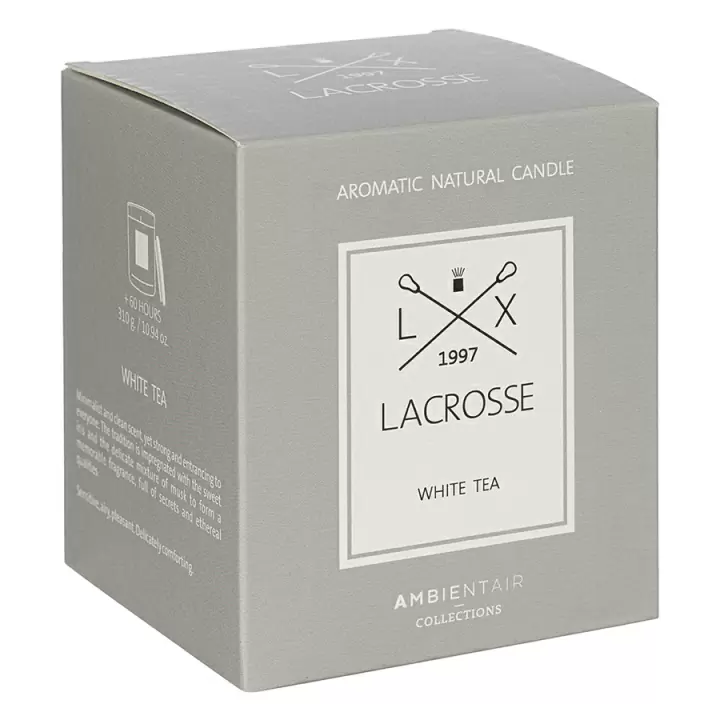Свеча ароматическая Ambientair Lacrosse, Белый чай (новая), 60 ч