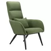 Кресло с подставкой для ног и подушкой berg bridjet, зеленое