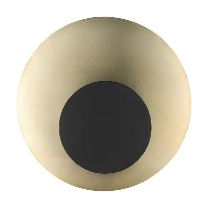 Светильник настенный stone, D35,5х15,5 см, черный/золотистый