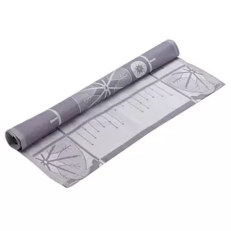 Салфетка из хлопка фиолетово-серого цвета с рисунком Ледяные узоры, new year essential, 53х53см