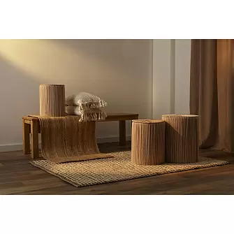 Корзина плетеная dholak beige из коллекции ethnic, размер l