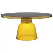 Столик кофейный odd, D75 см, черный/желтый