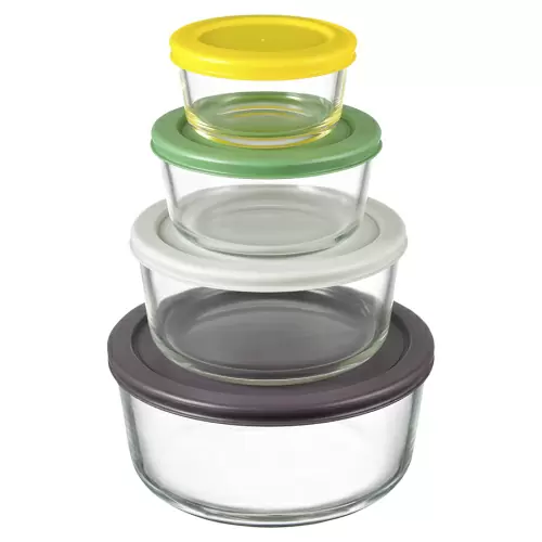 Набор контейнеров для запекания и хранения круглые с крышками Smart Solutions, 4 шт