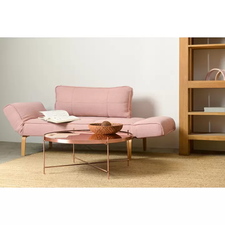 Стол josen, D84,8 см, розовый/медный