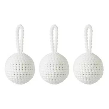 Набор ёлочных украшений fluffy white из коллекции new year essential, 3 шт.