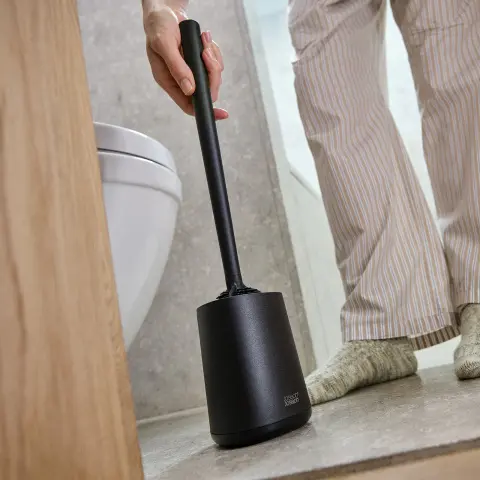 Ершик для унитаза с подставкой Joseph Joseph Flex 360 Lite, черный матовый
