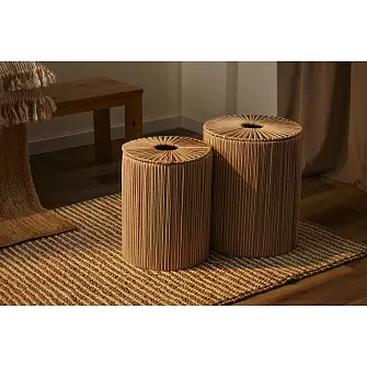 Корзина плетеная dholak beige из коллекции ethnic, размер l