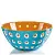 Салатница Guzzini Le Murrine 25 см, бирюзовая
