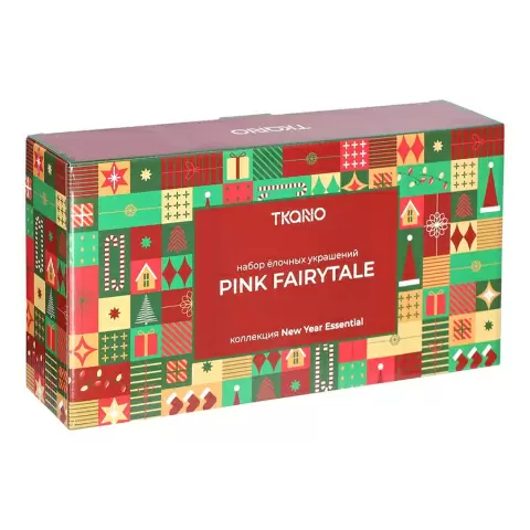 Набор ёлочных украшений pink fairytale из коллекции new year essential, 4 шт.