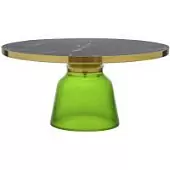 Столик кофейный odd, D75 см, мрамор/зеленый
