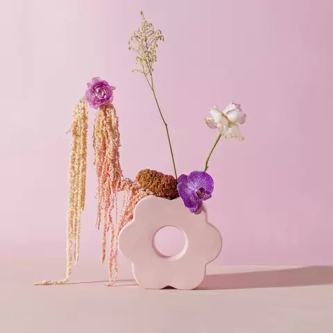 Ваза для цветов daisy, 20 см, розовая