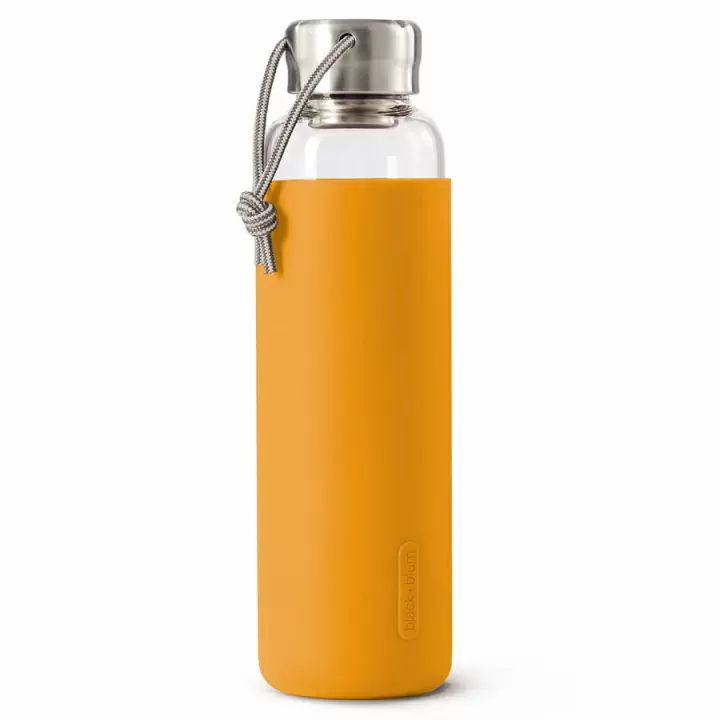 Бутылка для воды стеклянная 600 мл оранжевая