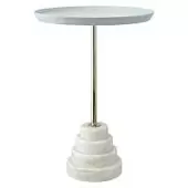 Столик кофейный sustainable collection, D37,7 см, серый/белый