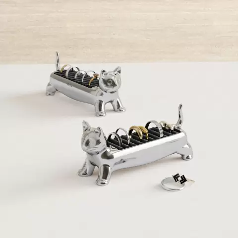 Держатель для колец и серег Umbra Ali Cat из металла, хром