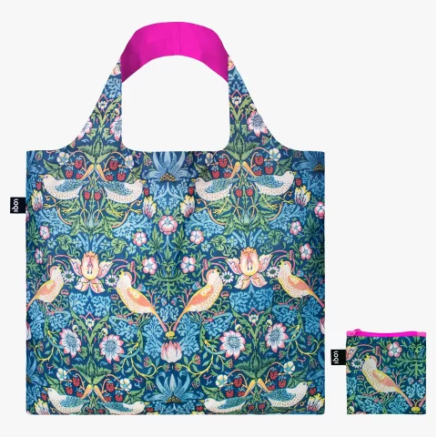 Складная сумка LOQI WILLIAM MORRIS The Strawberry Thief Neon