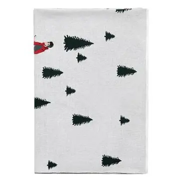 Плед вязаный с новогодним рисунком Лыжники из коллекции new year essential,130х180 см