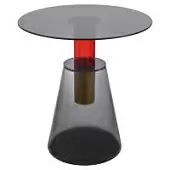 Столик кофейный amalie, D60 см, серый/красный