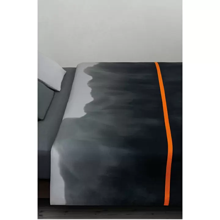 Комплект постельного белья из умягченного сатина из коллекции slow motion, orange, 150х200 см