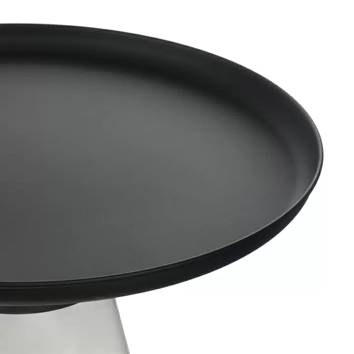 Столик кофейный dahl, D70,5х43 см, черный/серый