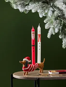 Подсвечник новогодний Такса из коллекции new year essential, 20х4,6х11,5 см.