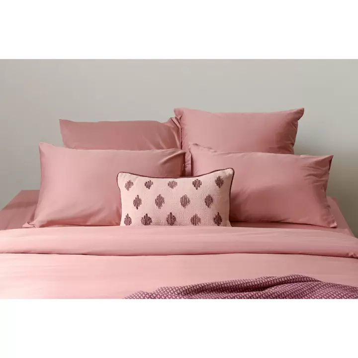 Комплект постельного белья из сатина темно-розового цвета из коллекции essential, 200х220 см