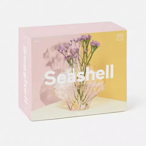 Ваза для цветов Doiy Seashell, 20 см, розовая