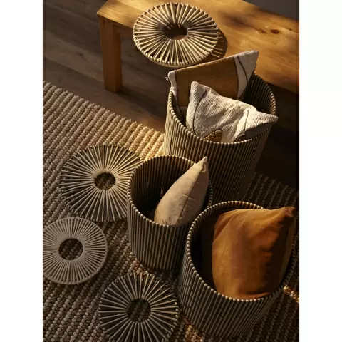 Корзина плетеная dholak grey из коллекции ethnic, размер m