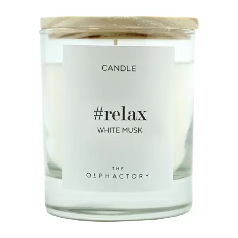 Свеча ароматическая Ambientair The Olphactory Relax, Белый Мускус, 40 ч