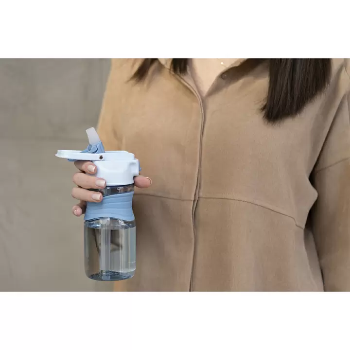 Бутылка для воды Smart Solutions Slow Sip, 450 мл, голубая