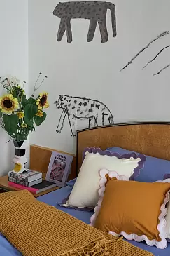 Чехол на подушку с контрастным кантом сиреневого цвета из коллекции trendy ruffles, 40х40 см