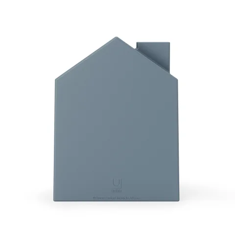 Бокс для салфеток Umbra Casa — декоративный чехол-домик для квадратной коробки, серо-голубой