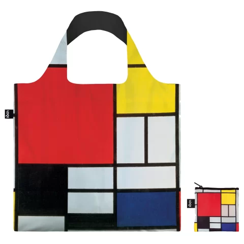 Складная сумка LOQI PIET MONDRIAN Composition with Red, Yellow, Blue and Black
