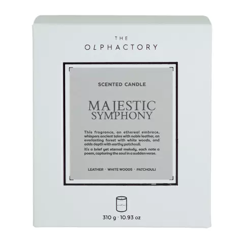 Свеча ароматическая the olphactory, white insignia, majestic symphony, 60 ч