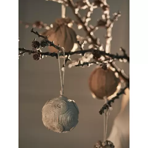 Набор елочных шаров zero waste из джута из коллекции new year essential