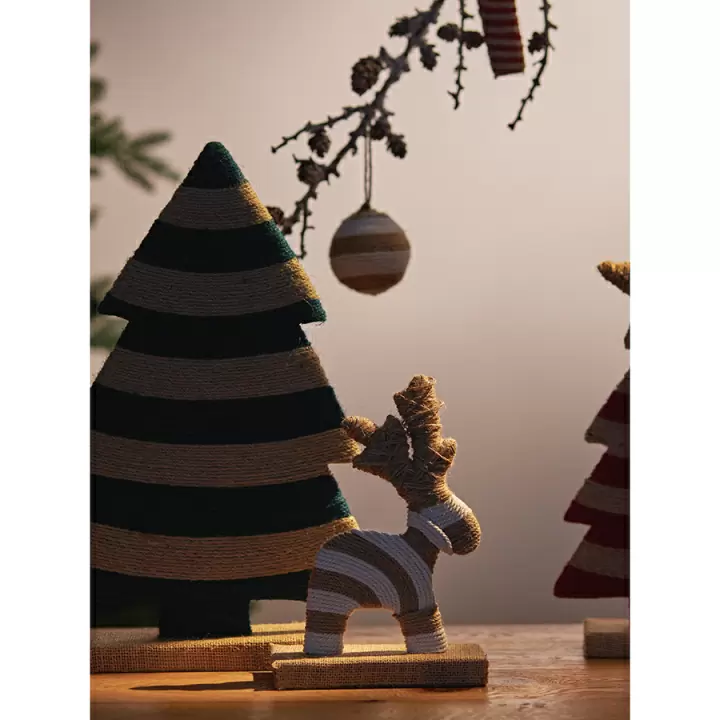Декор новогодний reindeer dancer из джута и гофрированного картона из коллекции new year essential