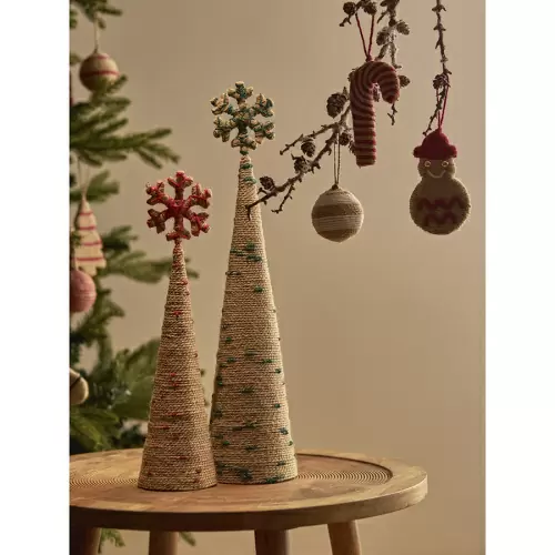 Декор новогодний knitted christmas из джута и гофрированного картона из коллекции new year essential, зеленый